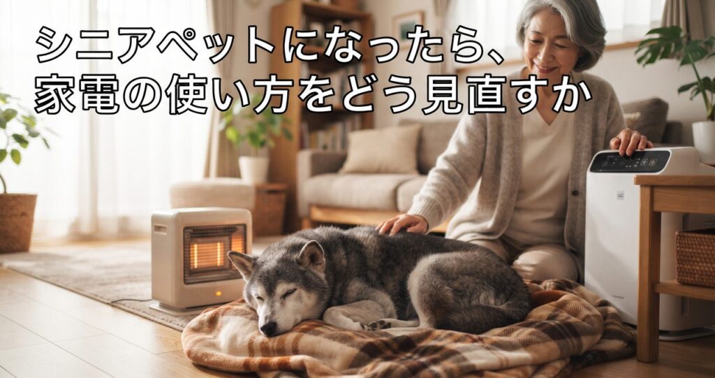 シニアペットになったら、家電の使い方をどう見直すか