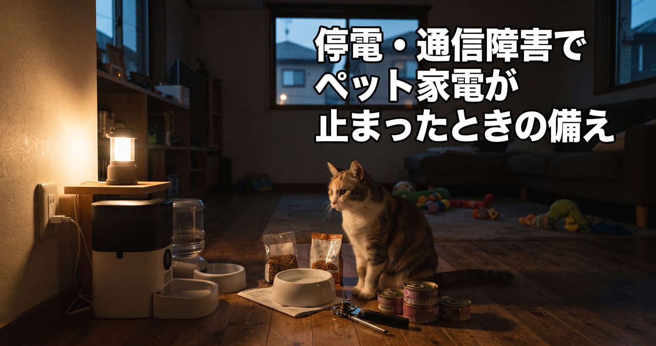 停電・通信障害でペット家電が止まったときの備え