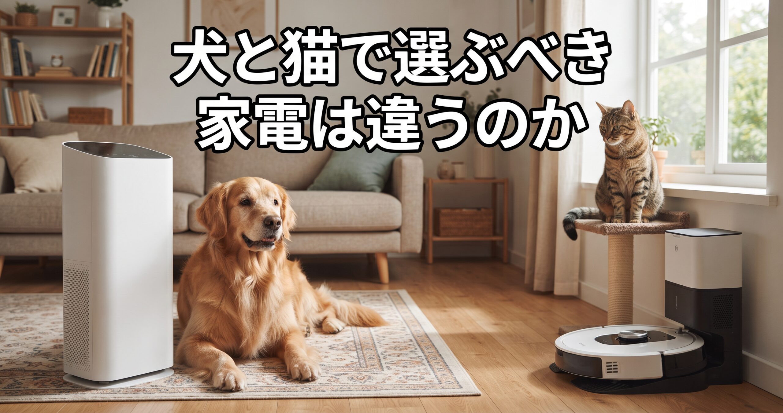 犬と猫で選ぶべき家電は違うのか