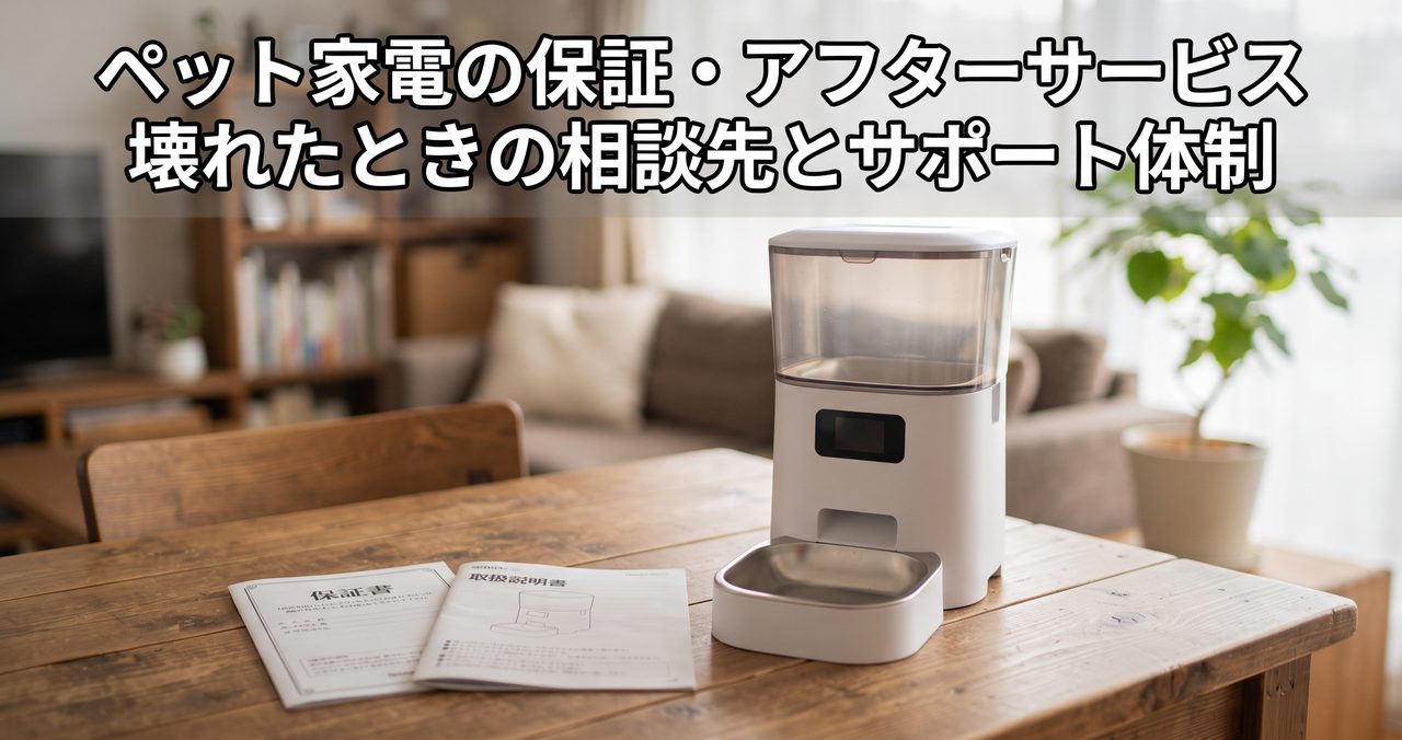 ペット家電の保証・アフターサービス、壊れたときの相談先とサポート体制の違い